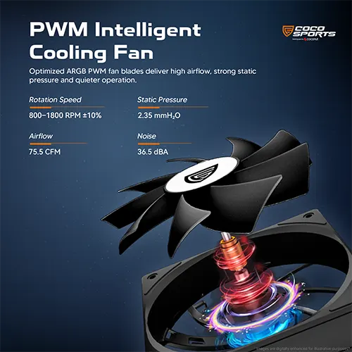 Coco Sports Freeze 240 ARGB 240mm CPU Liquid Cooler